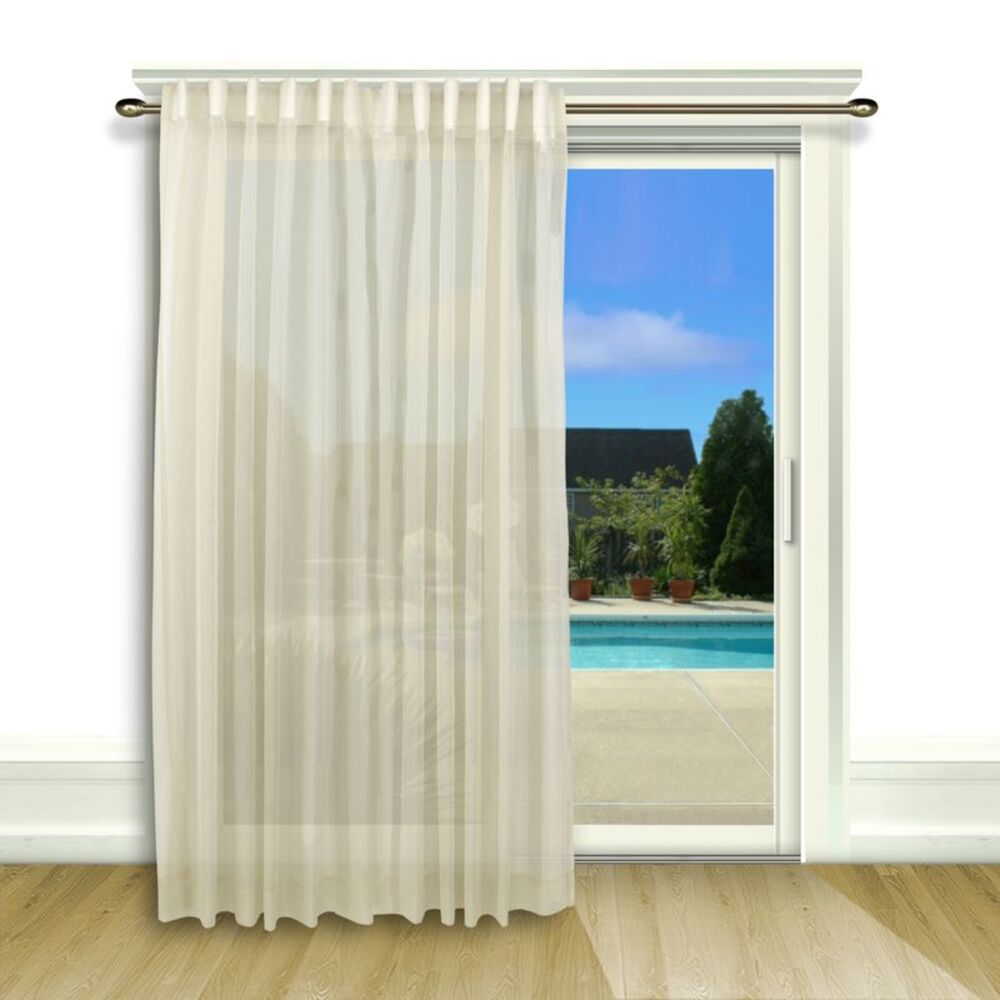 Lucerne Wanda Pleat Patio Panel w/Wand 104x84 Ivory